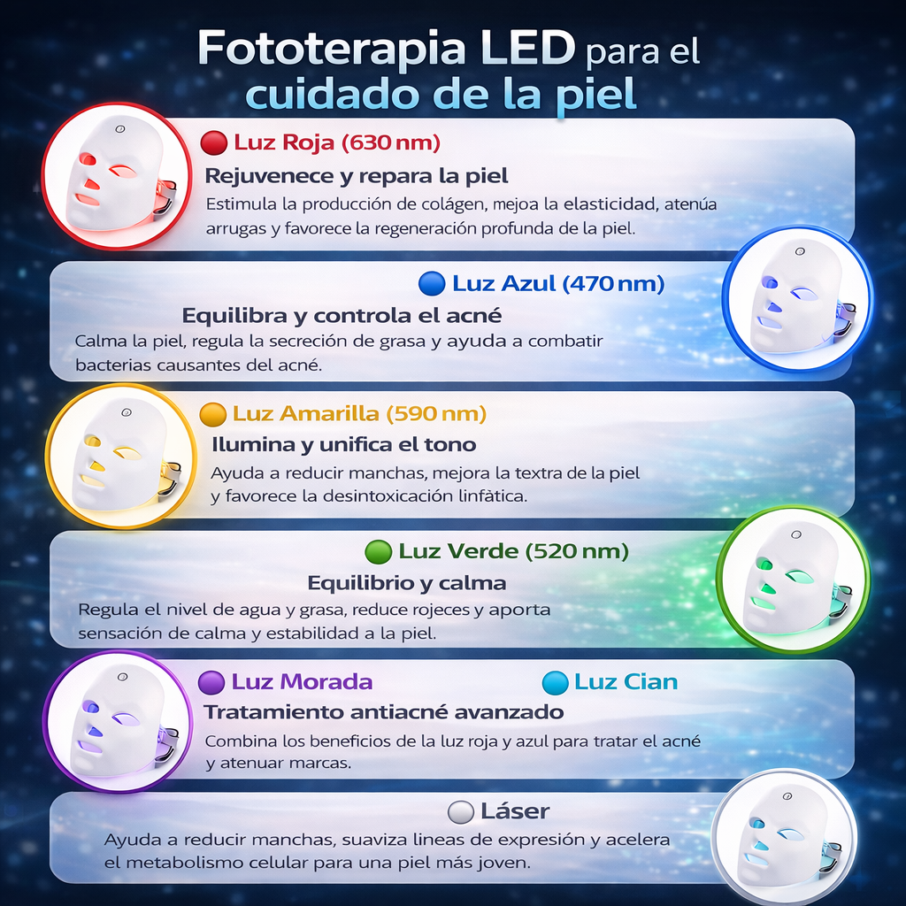 MÁSCARA FACIAL LED